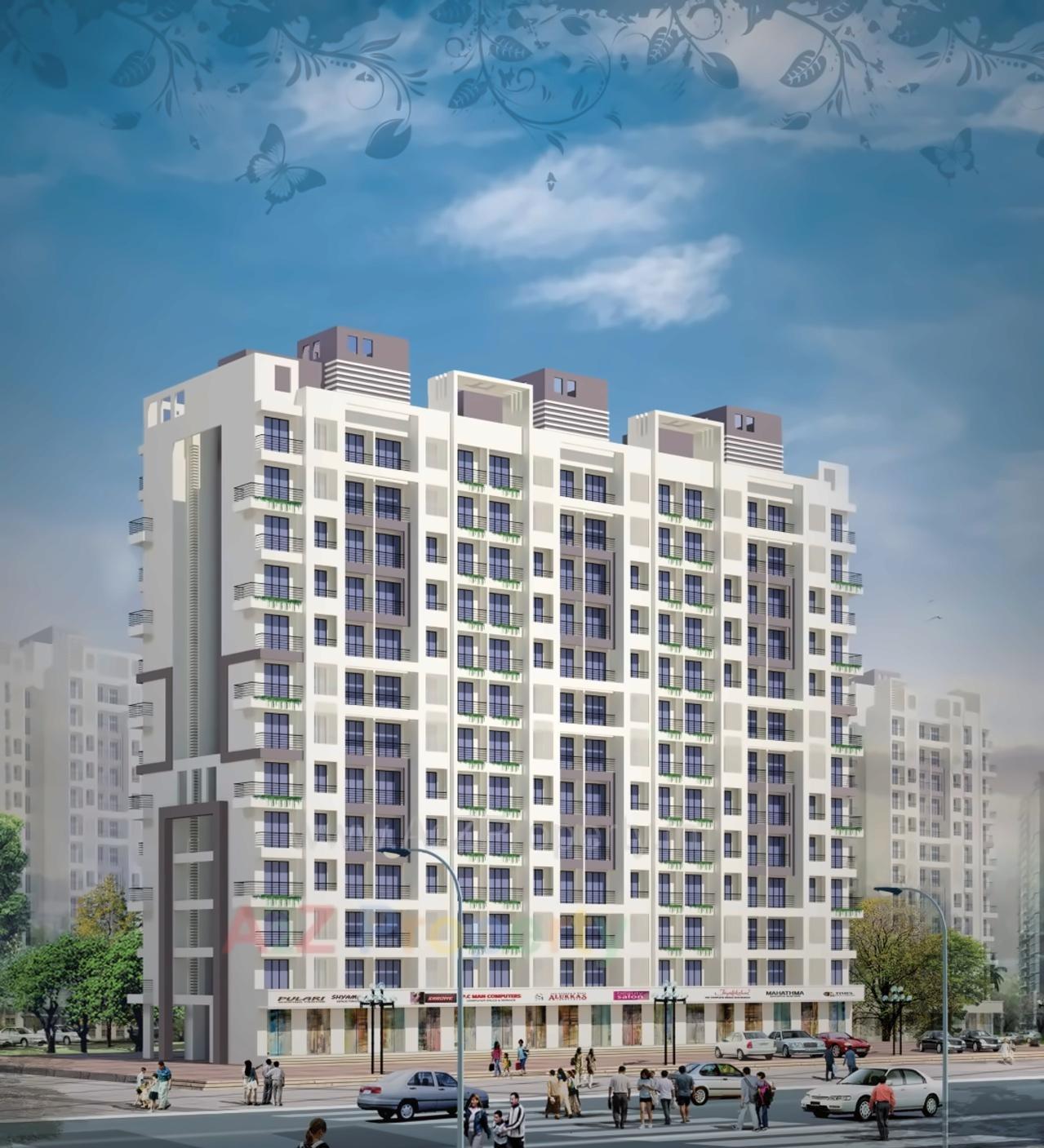 3D Elevation of real estate project Viva Kingston Crown located at Vasaivirar-city-m-corp, Palghar, Maharashtra