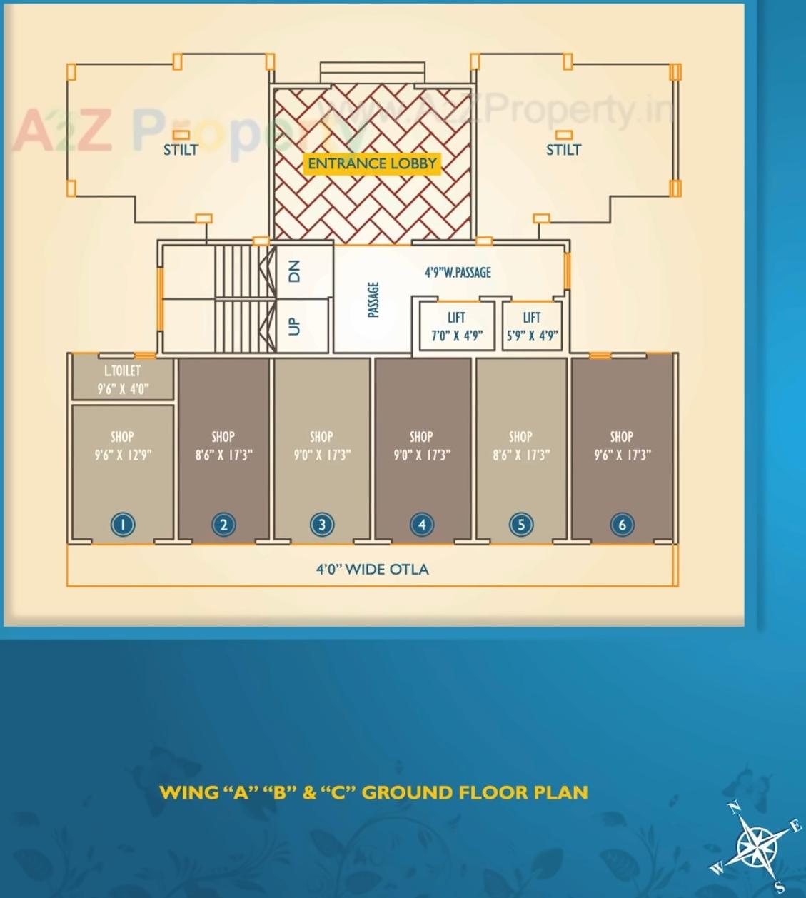 Layout of real estate project Viva Kingston Crown located at Vasaivirar-city-m-corp, Palghar, Maharashtra