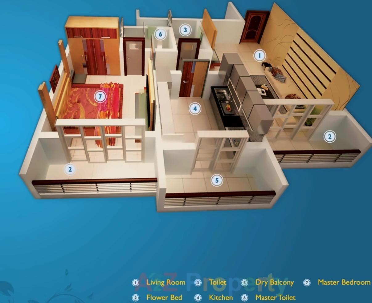 Layout of real estate project Viva Kingston Crown located at Vasaivirar-city-m-corp, Palghar, Maharashtra