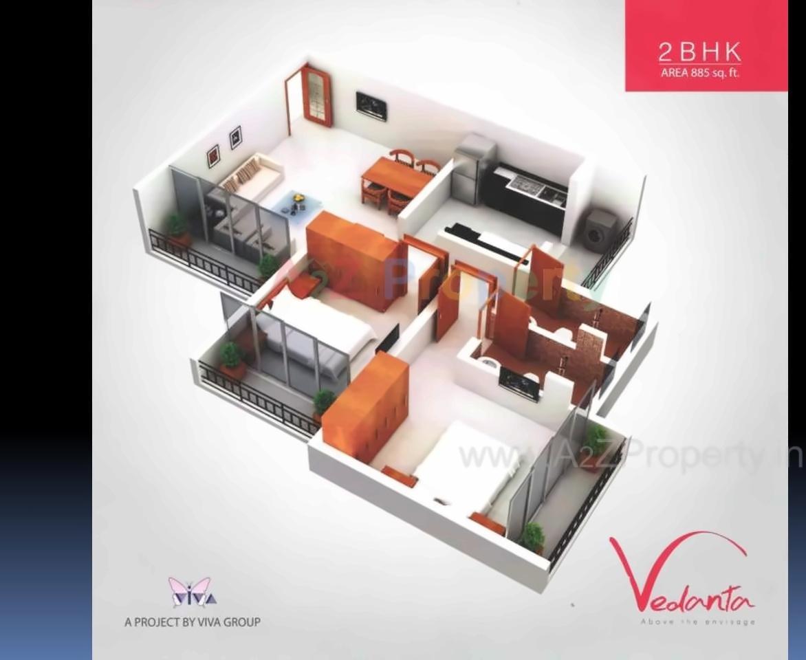 Layout of real estate project Viva Vedanta    No located at Vasaivirar-city-m-corp, Palghar, Maharashtra
