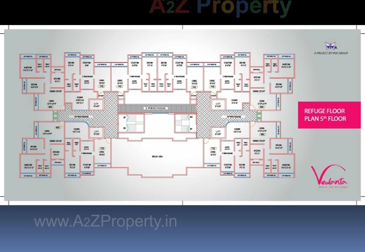 Layout of real estate project Viva Vedanta    No located at Vasaivirar-city-m-corp, Palghar, Maharashtra
