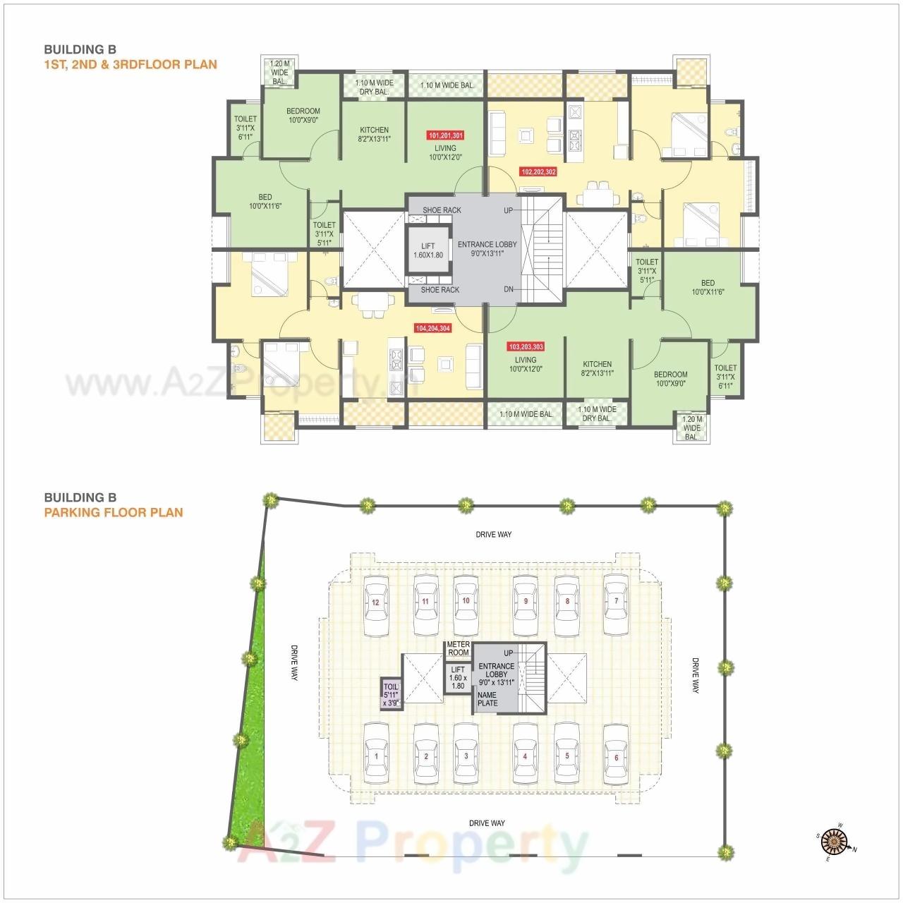Layout of real estate project Yashwant Datt Greens located at Vasaivirar-city-m-corp, Palghar, Maharashtra
