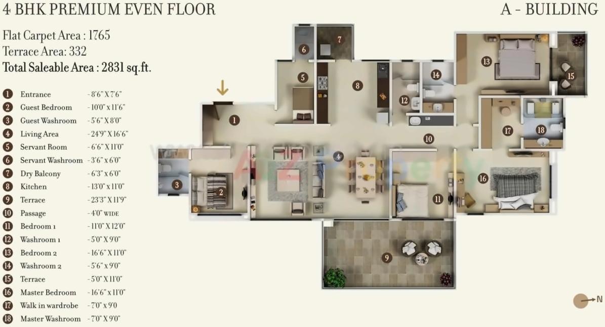 Layout of real estate project 24k Opula located at Pimpri-chinchawad-m-corp, Pune, Maharashtra
