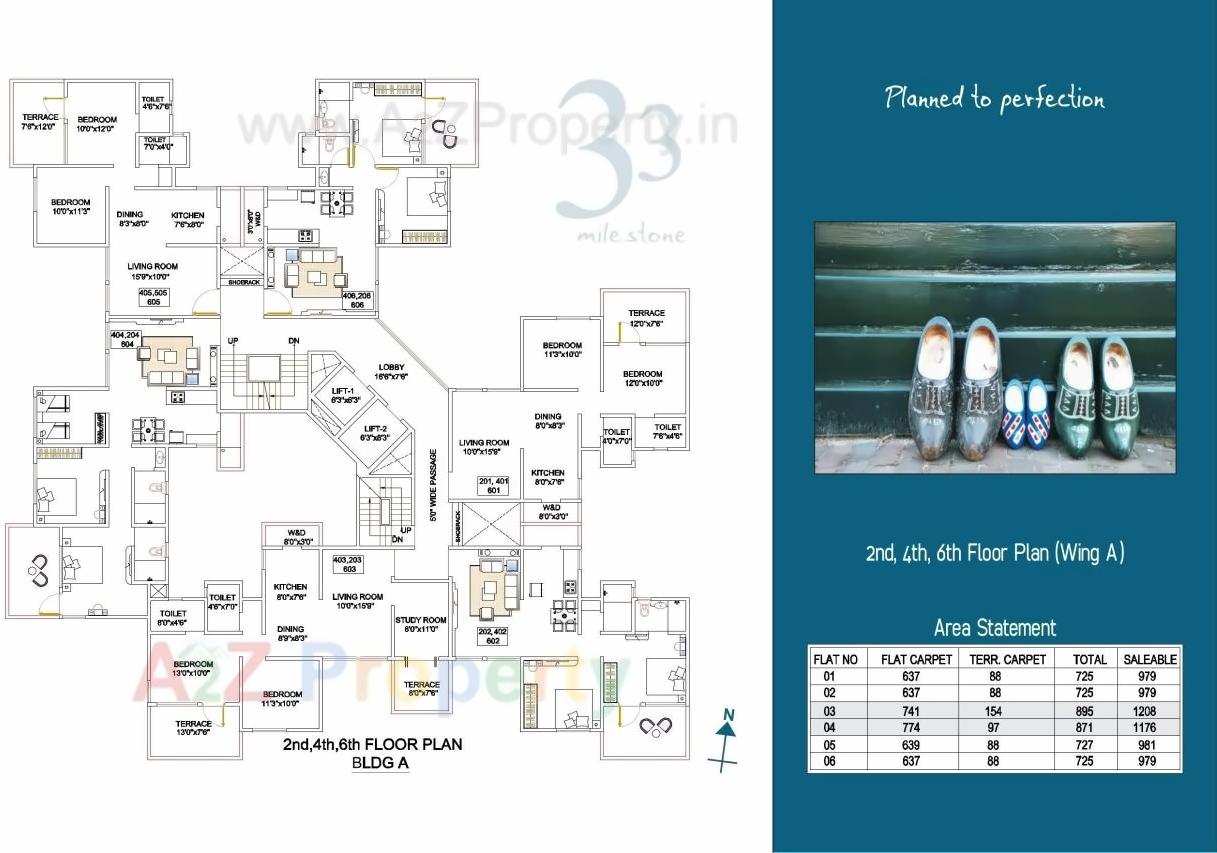 Layout of real estate project 33 Milestone located at Tathwade, Pune, Maharashtra