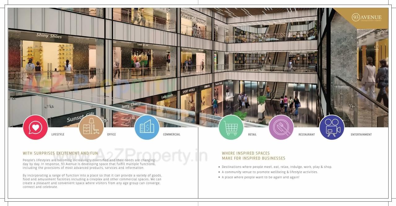 3D Elevation of real estate project 93 Avenue located at Pune-m-corp, Pune, Maharashtra