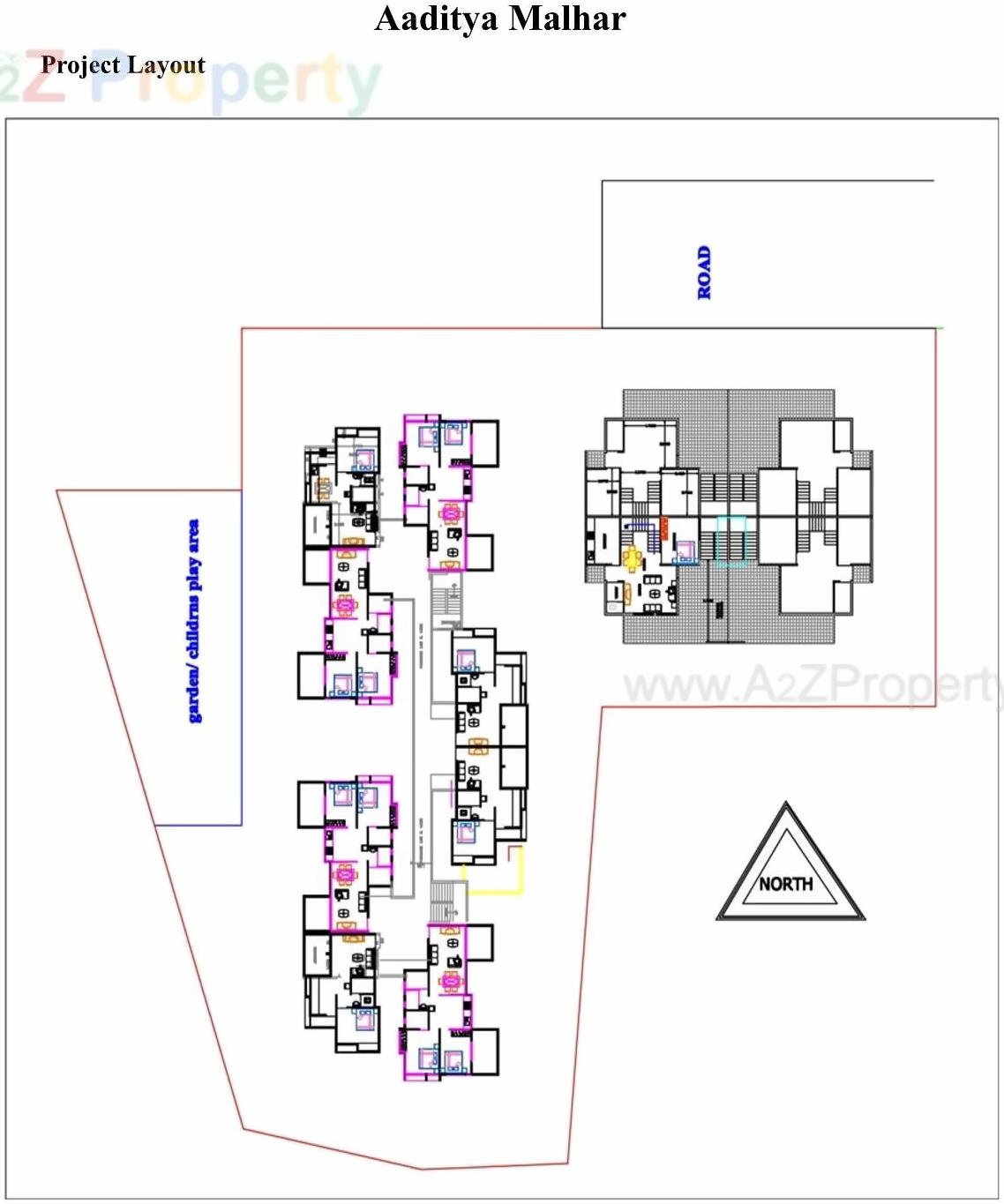 Layout of real estate project Aaditya Malhar located at Pimpri-chinchawad-m-corp, Pune, Maharashtra