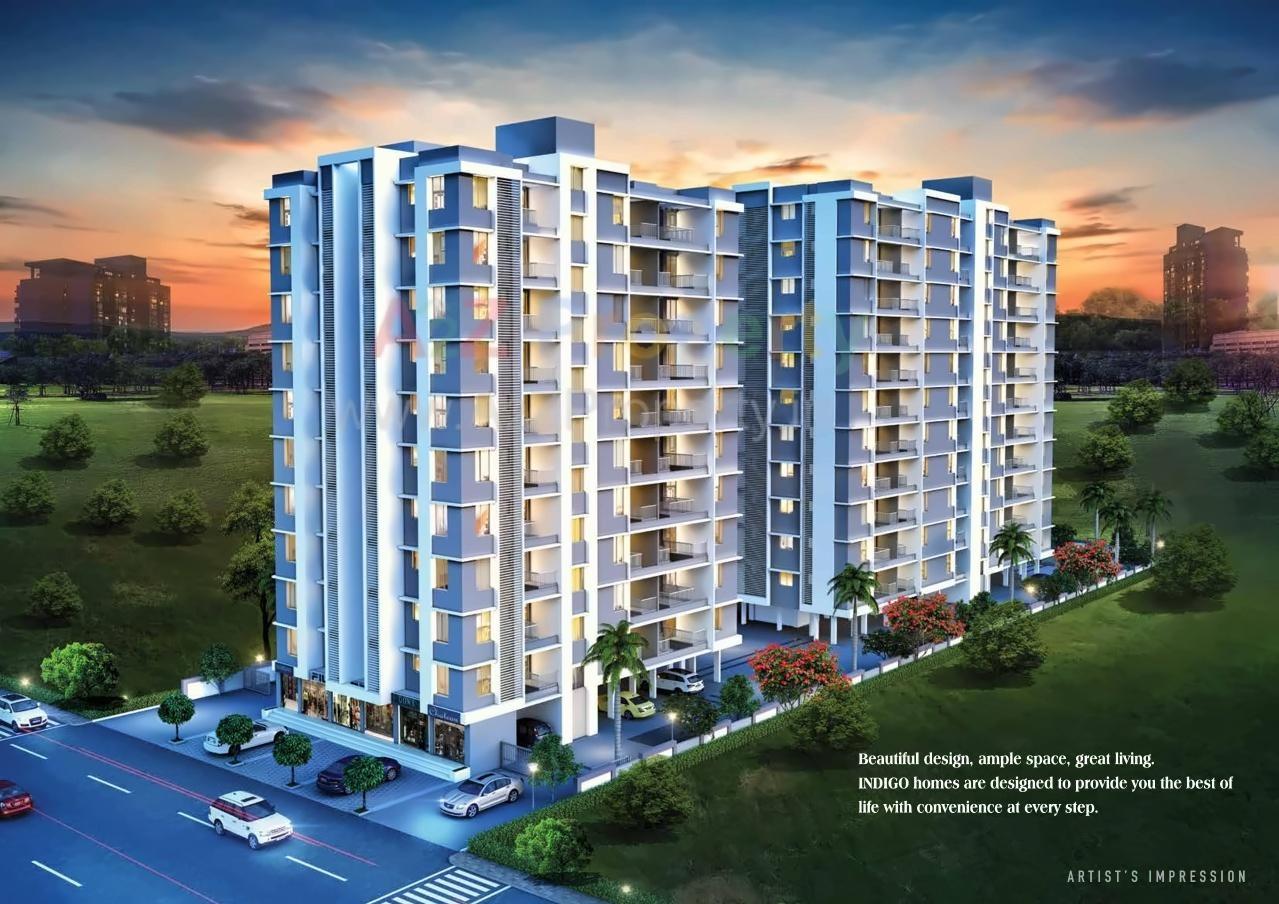 3D Elevation of real estate project Aakar Indigo located at Charholi, Pune, Maharashtra