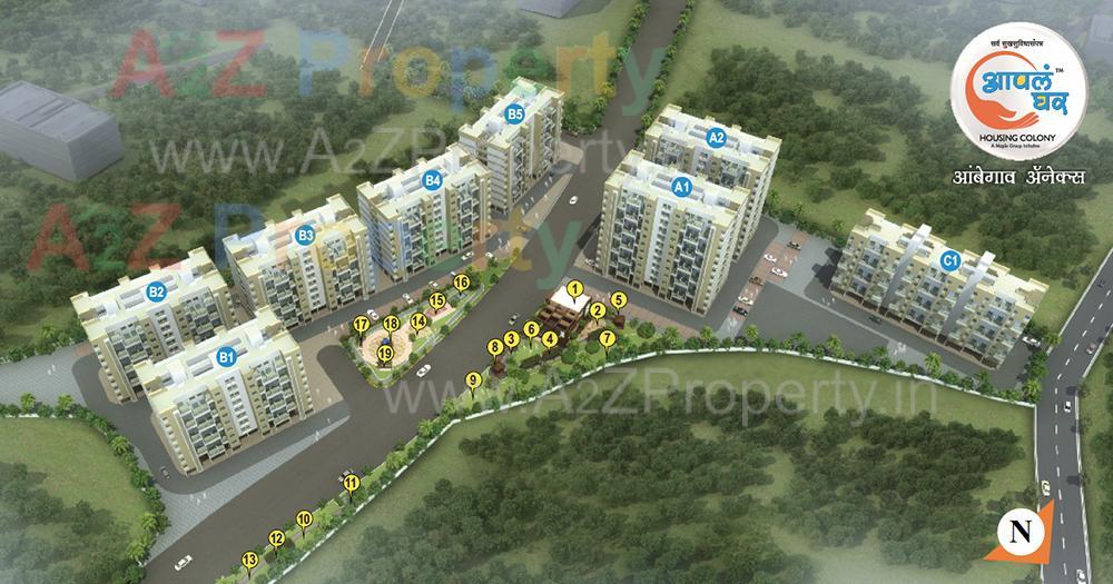 3D Elevation of real estate project Aapla Ghar Ambegaon Annex located at Kasurdi-khe-ba, Pune, Maharashtra