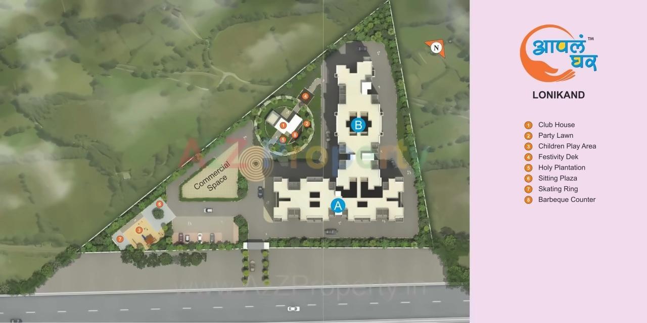Layout of real estate project Aapla Ghar Lonikand located at Lonikand, Pune, Maharashtra