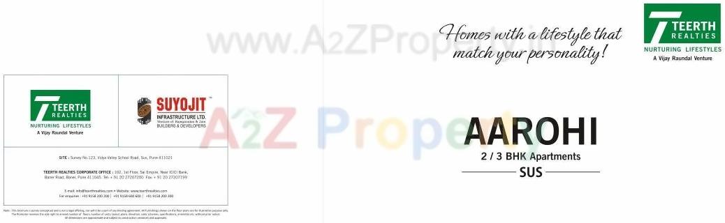  of real estate project Aarohi located at Sus, Pune, Maharashtra