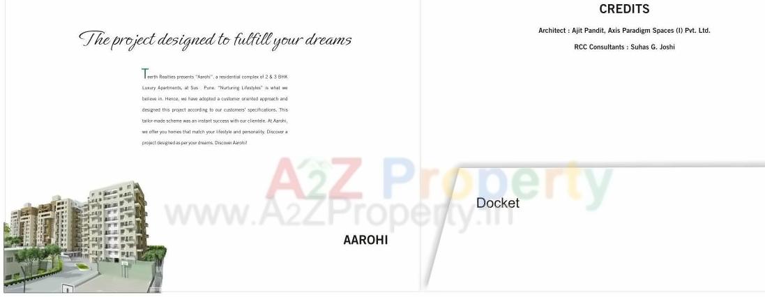  of real estate project Aarohi located at Sus, Pune, Maharashtra