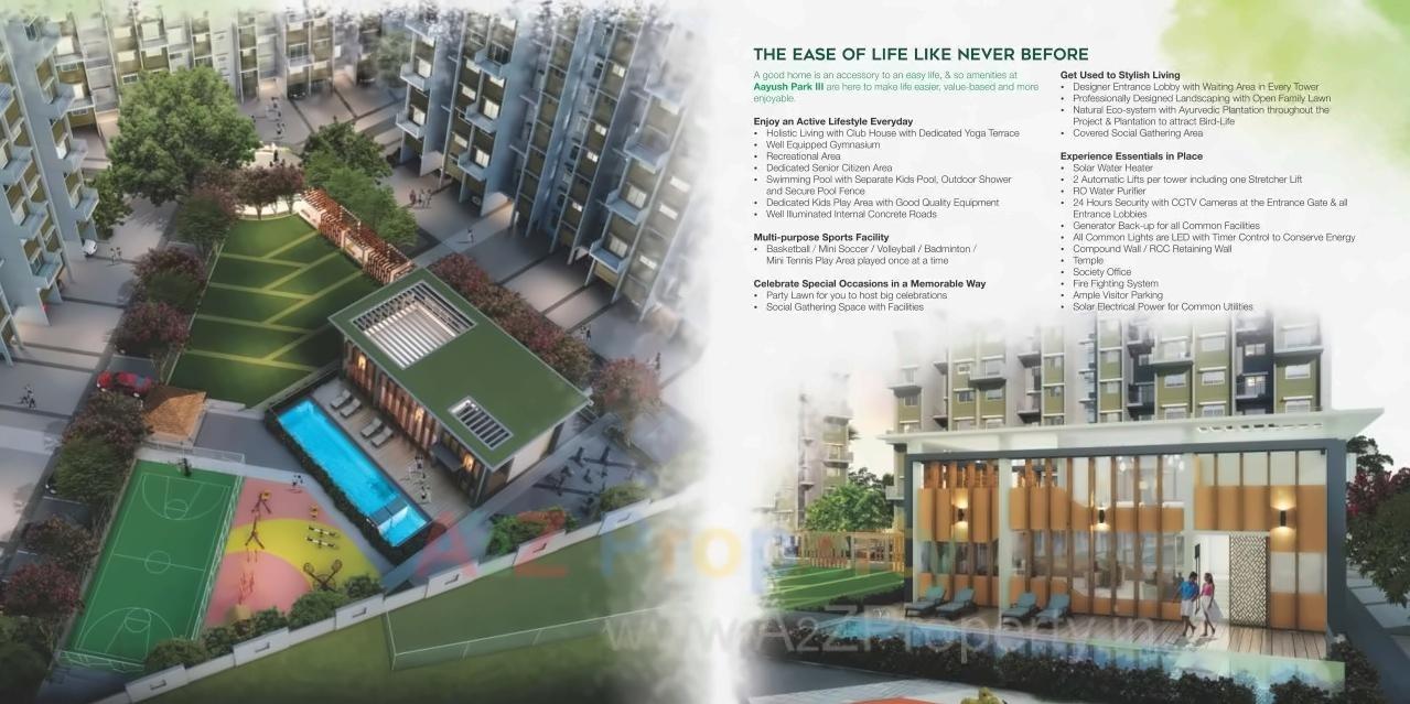 3D Elevation of real estate project Aayush Park located at Katavi, Pune, Maharashtra