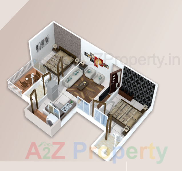 2bhk Flat of real estate project Ace Aastha located at Pimpri-chinchawad-m-corp, Pune, Maharashtra