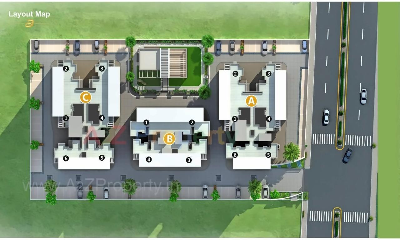 Layout of real estate project Acropolis located at Wakad, Pune, Maharashtra