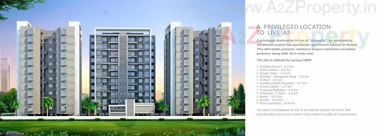 3D Elevation of real estate project Acropolis located at Wakad, Pune, Maharashtra
