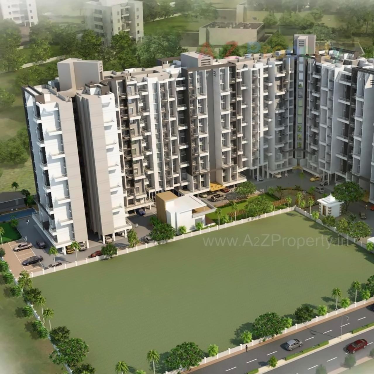 3D Elevation of real estate project Adhya Radha Krishna located at Pimpri-chinchawad-m-corp, Pune, Maharashtra