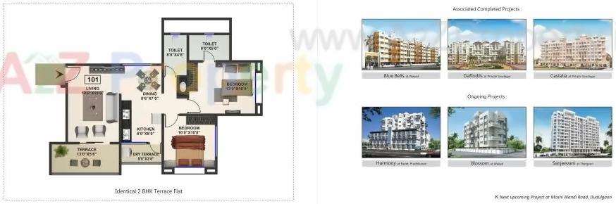 Layout of real estate project Adora located at Wakad, Pune, Maharashtra