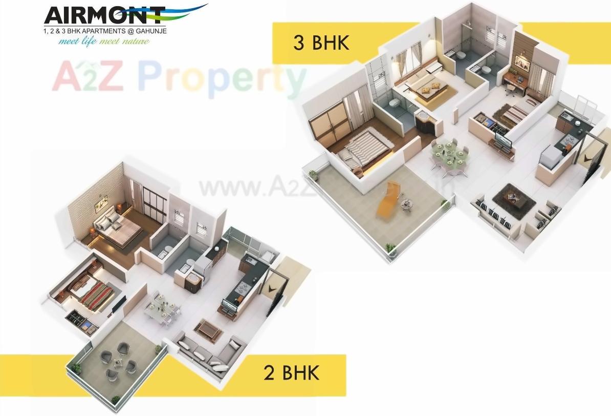 Layout of real estate project Air Mont located at Gahunje, Pune, Maharashtra