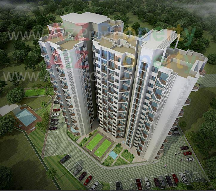 3D Elevation of real estate project Ajmera Exotica located at Wagholi, Pune, Maharashtra