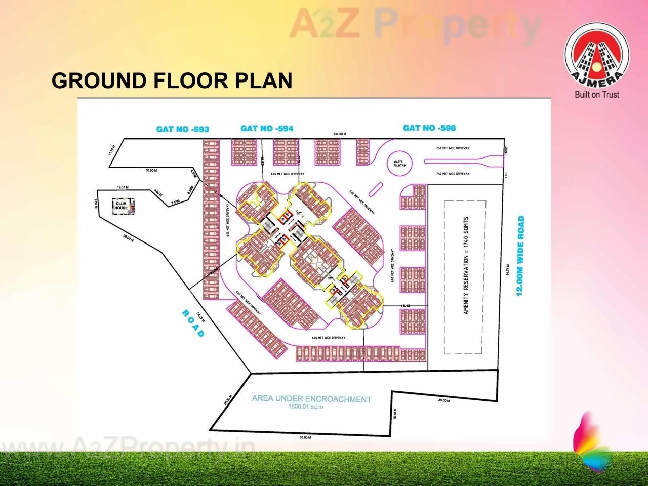 Layout of real estate project Ajmera Exotica located at Wagholi, Pune, Maharashtra