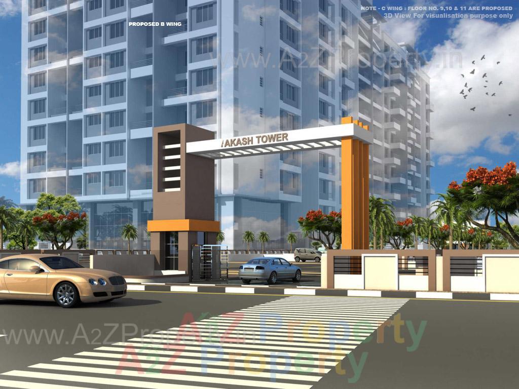3D Elevation of real estate project Akash Towers located at Pimpri-chinchawad-m-corp, Pune, Maharashtra