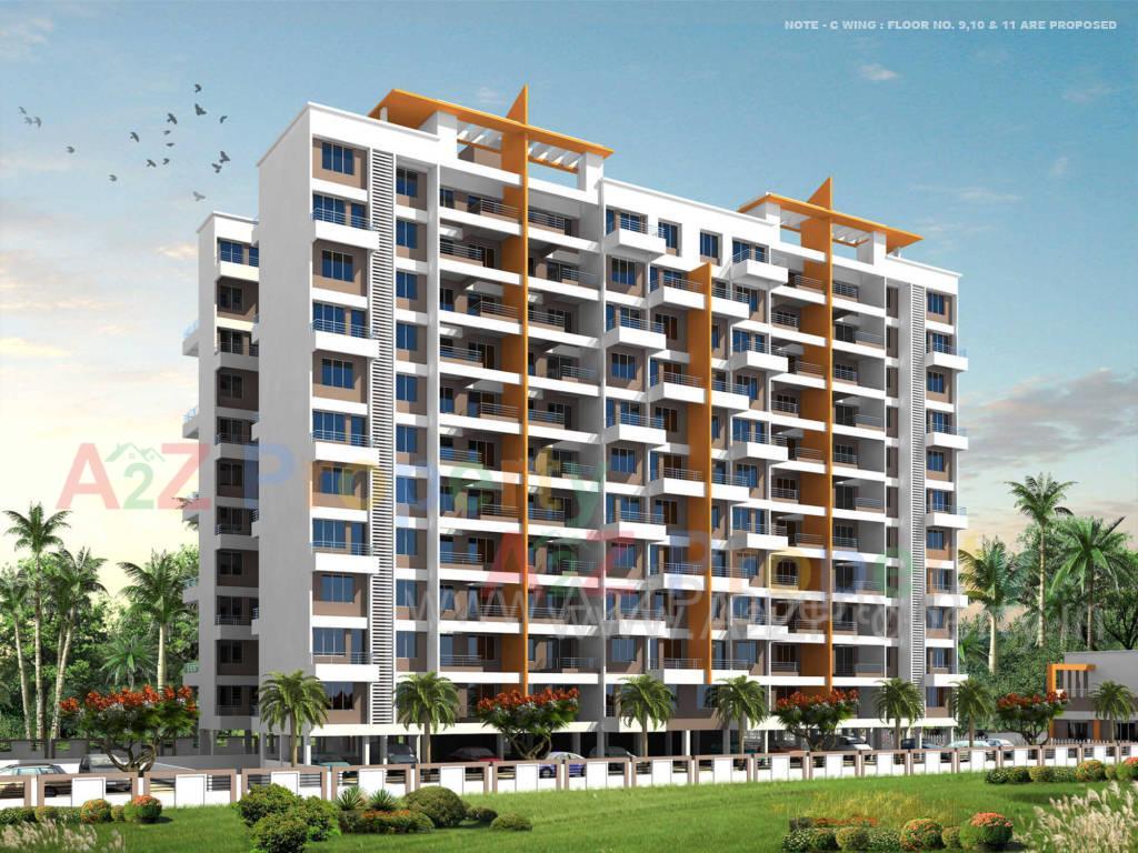 3D Elevation of real estate project Akash Towers located at Pimpri-chinchawad-m-corp, Pune, Maharashtra