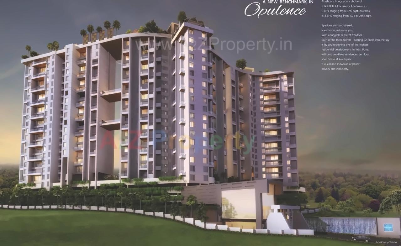 3D Elevation of real estate project Akashparv A, located at Bavdhan-kh, Pune, Maharashtra