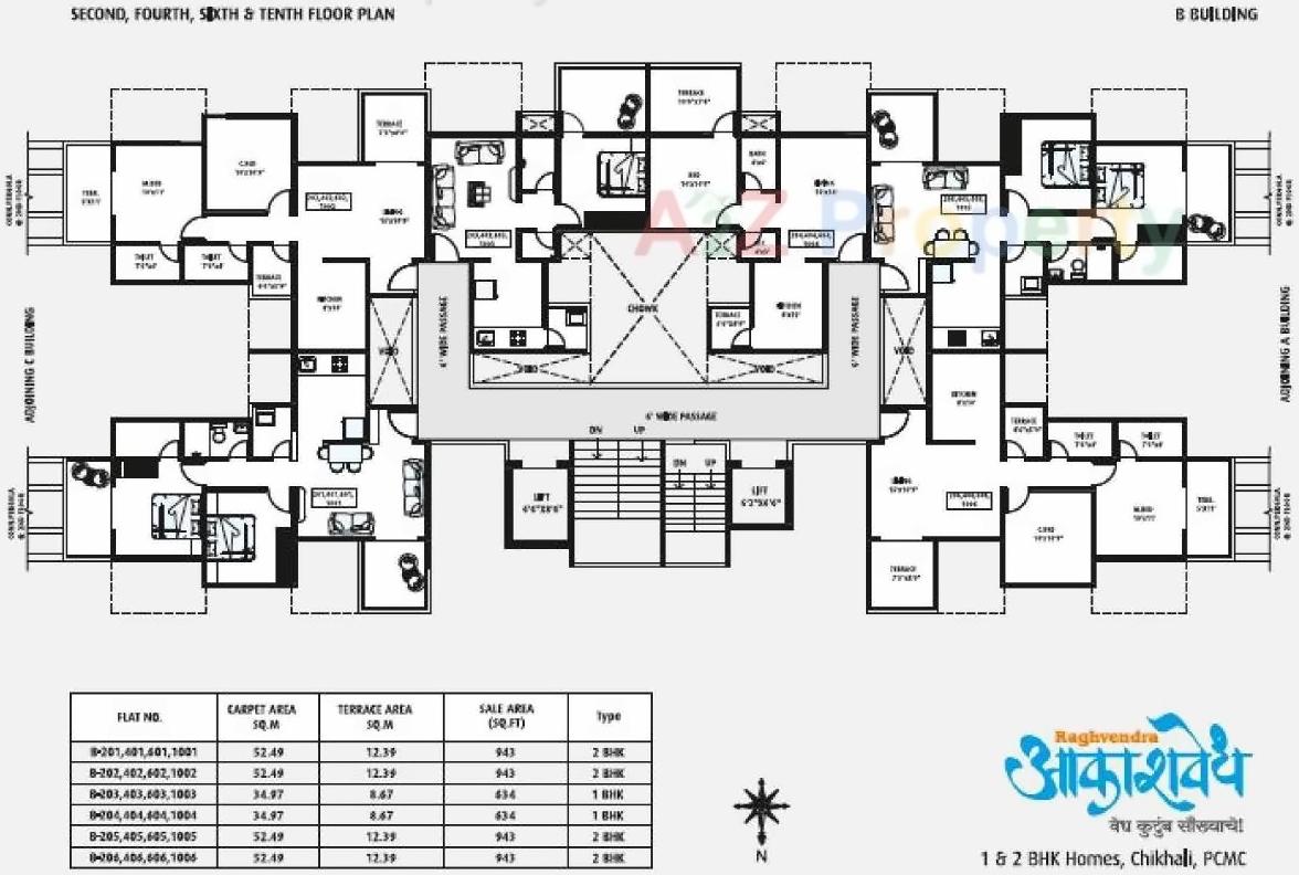 Layout of real estate project Akashvedh located at Pimpri-chinchawad-m-corp, Pune, Maharashtra