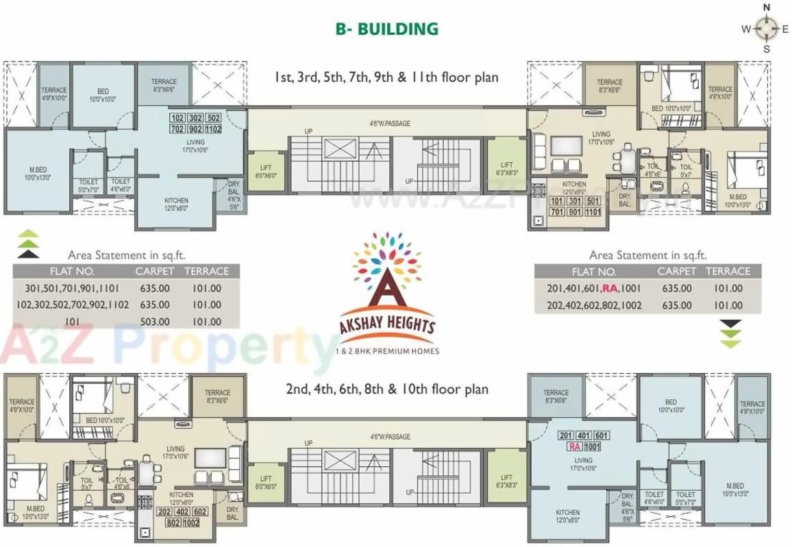 Layout of real estate project Akshay Heights located at Wakad, Pune, Maharashtra