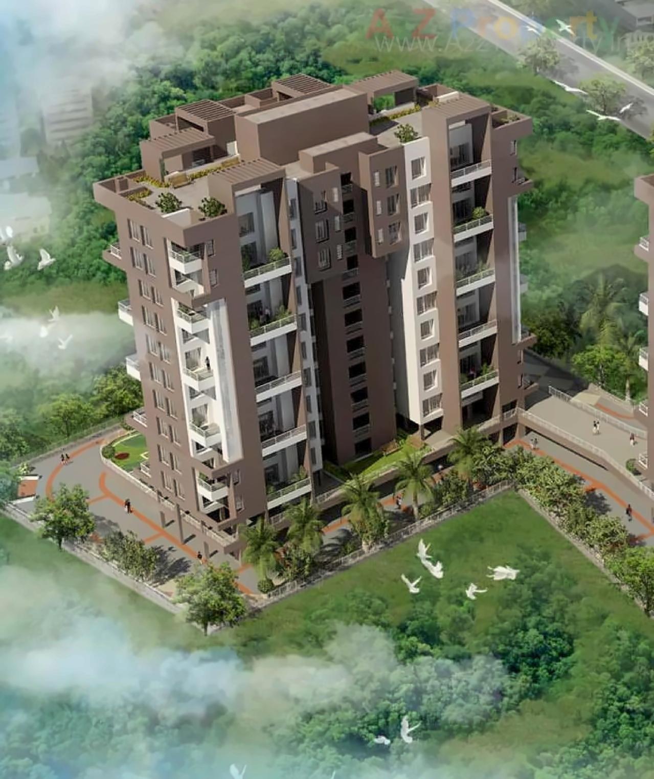 3D Elevation of real estate project Alcon Royce located at Pune-m-corp, Pune, Maharashtra