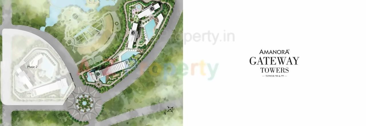  of real estate project Amanora Gateway Towers 98 located at Hadapsar, Pune, Maharashtra