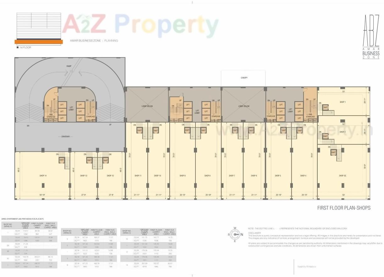 Layout of real estate project Amar Business Zone located at Baner, Pune, Maharashtra