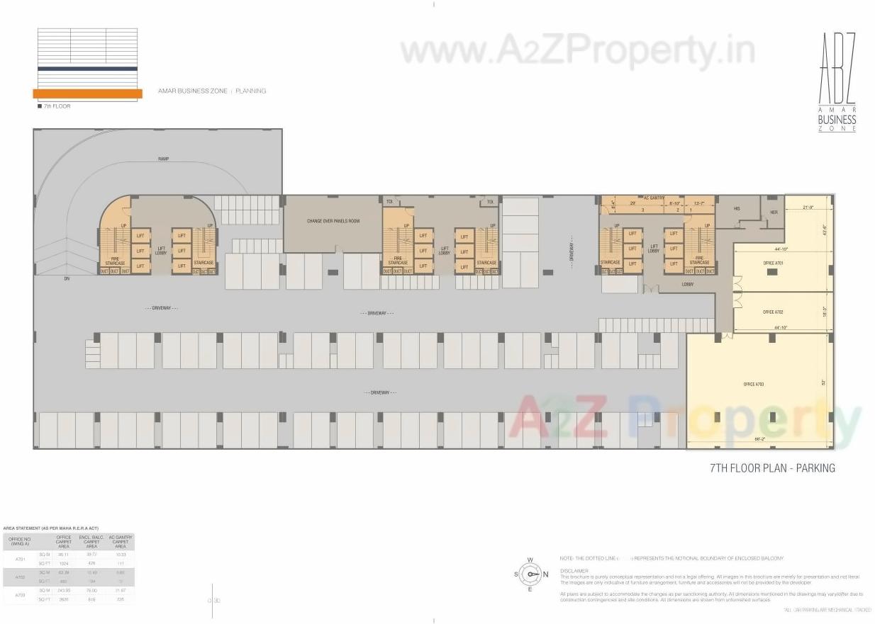 Layout of real estate project Amar Business Zone located at Baner, Pune, Maharashtra
