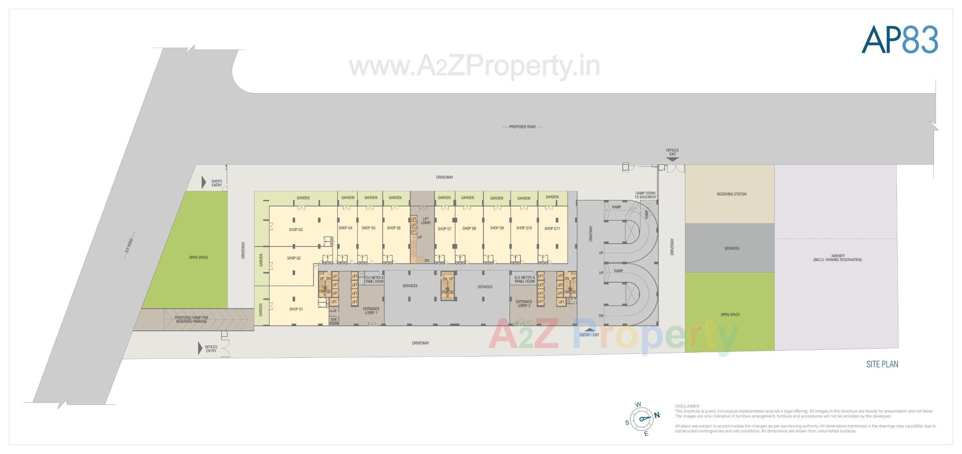 Layout of real estate project Amar Pristine located at Keshavnagarmundwa, Pune, Maharashtra
