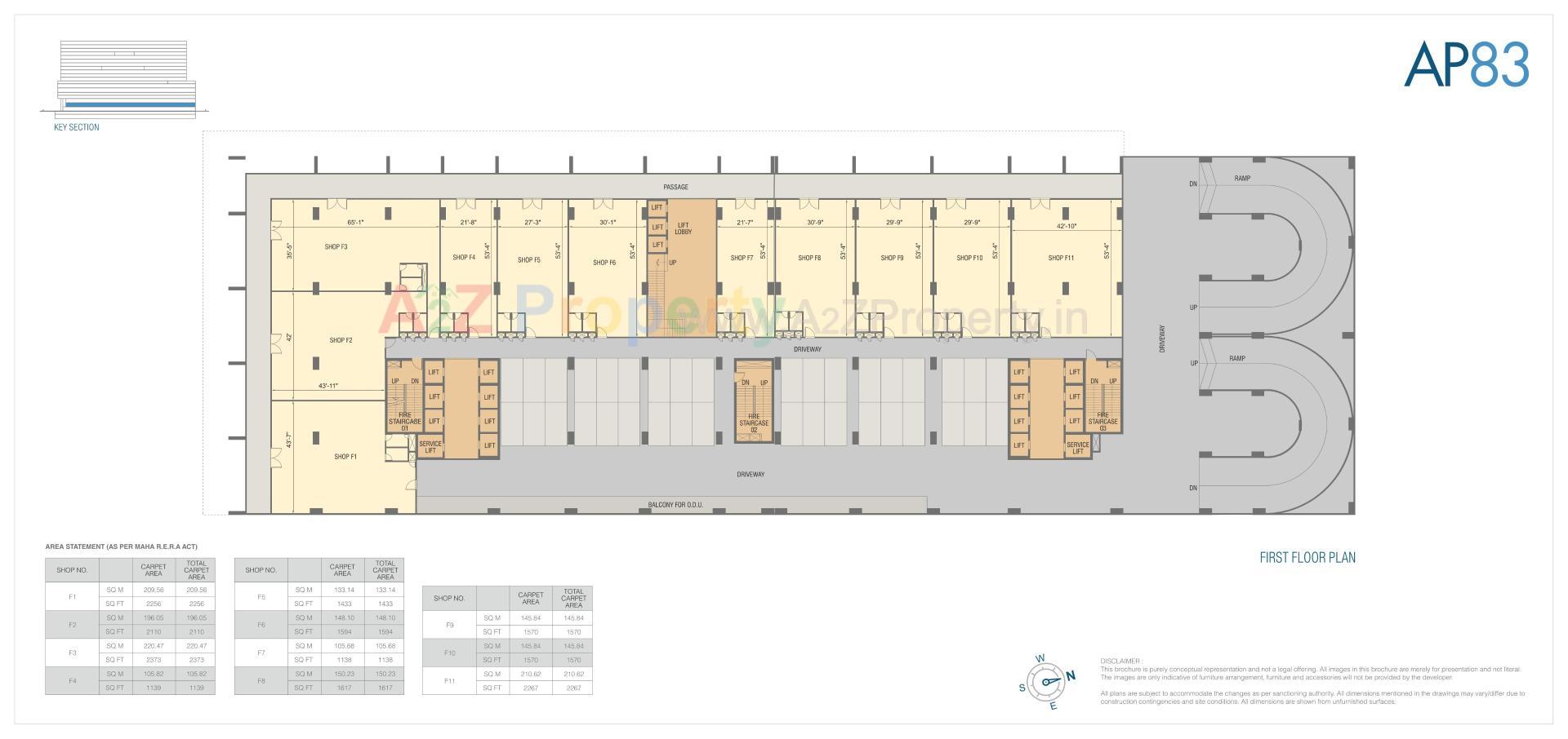 Layout of real estate project Amar Pristine located at Keshavnagarmundwa, Pune, Maharashtra