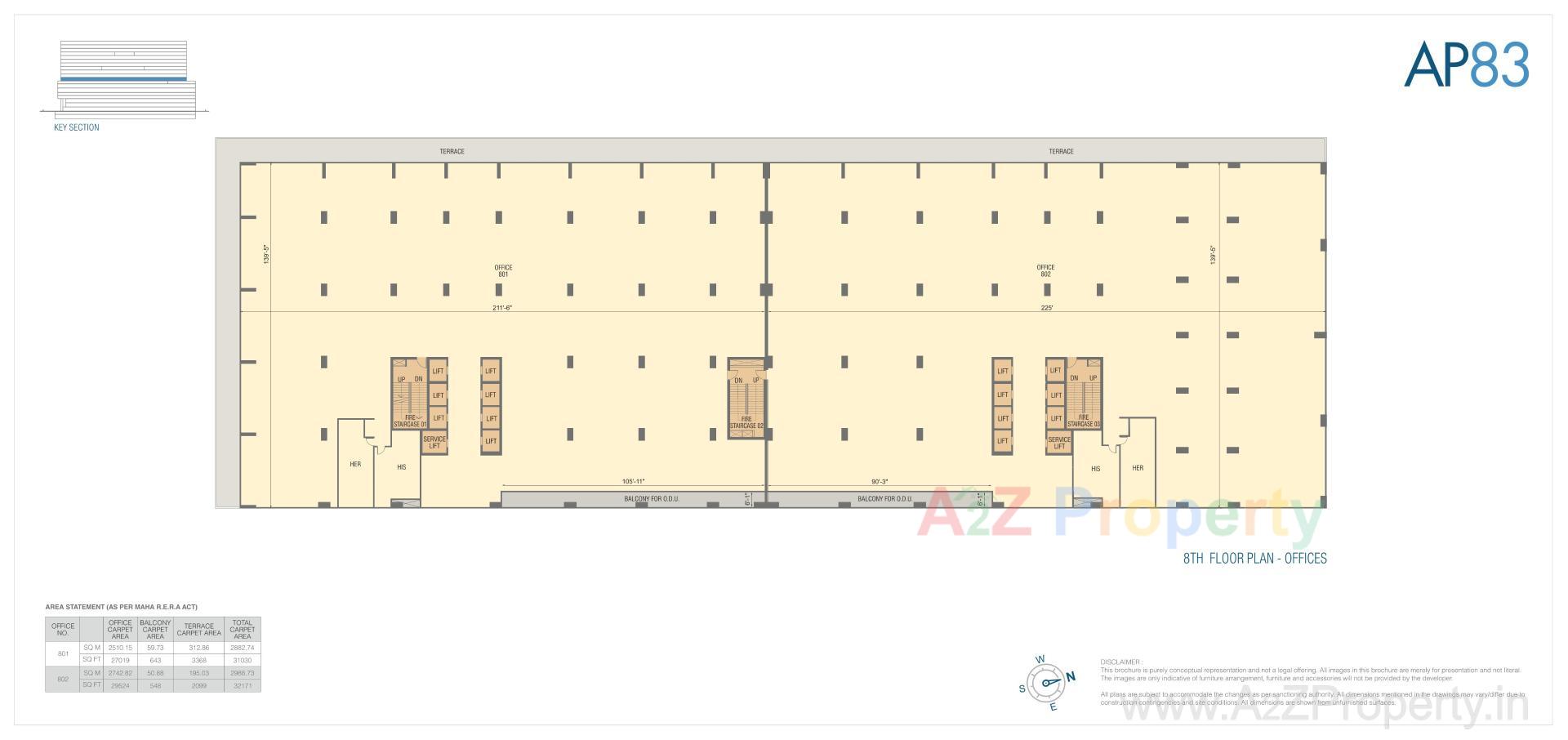 Layout of real estate project Amar Pristine located at Keshavnagarmundwa, Pune, Maharashtra