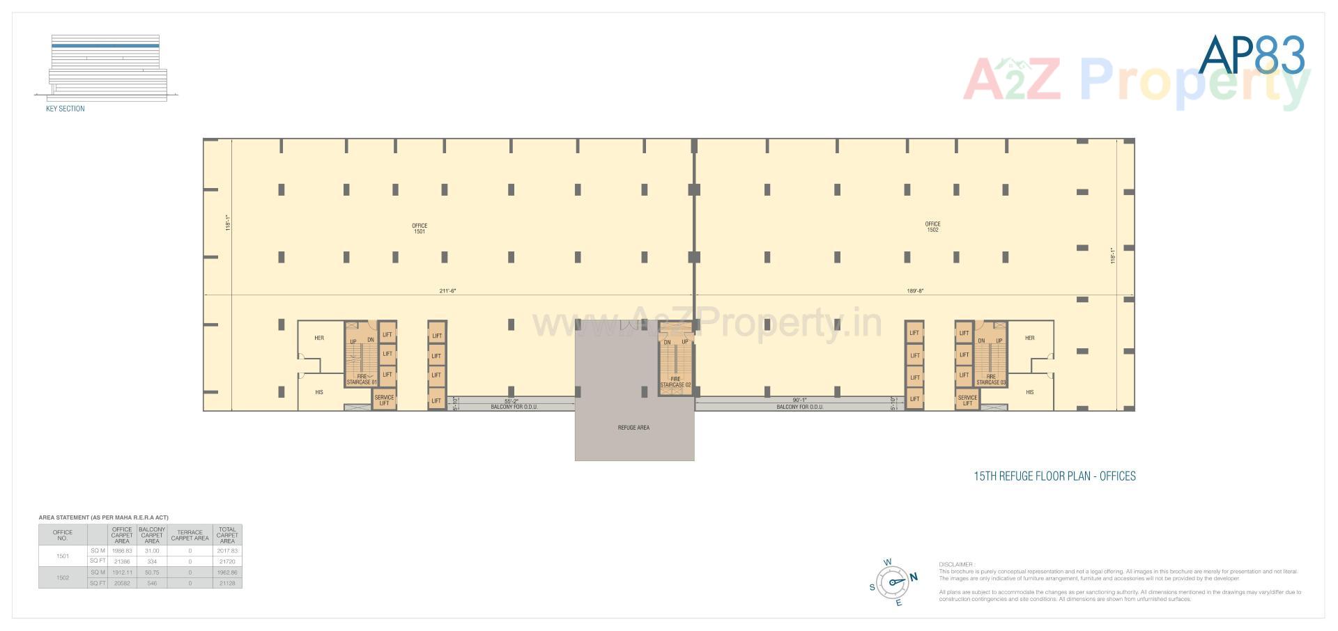 Layout of real estate project Amar Pristine located at Keshavnagarmundwa, Pune, Maharashtra
