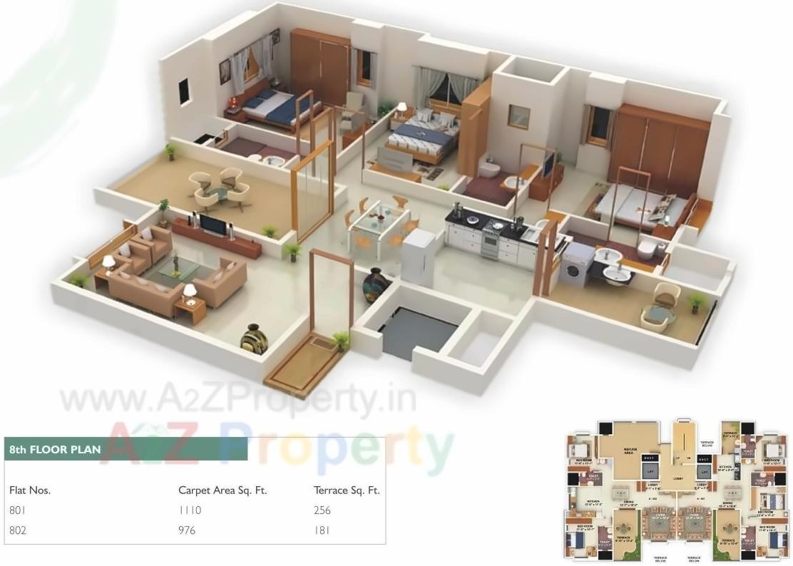 Layout of real estate project Ambience Greendale located at Pune-m-corp, Pune, Maharashtra