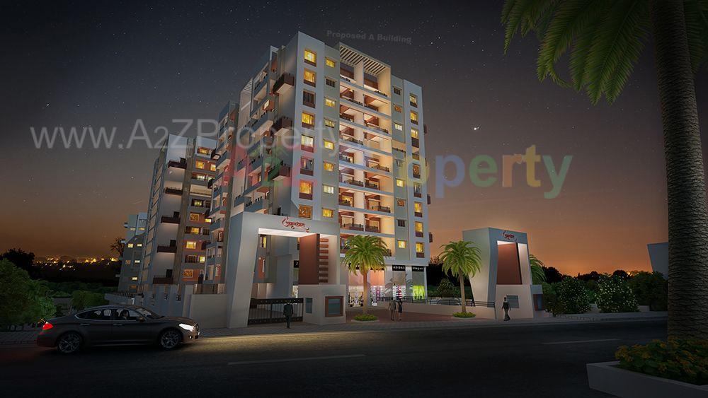 Night_view_web of real estate project Amrutdhara located at Charholi, Pune, Maharashtra