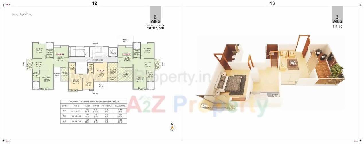 Layout of real estate project Anand Residency located at Dhanori, Pune, Maharashtra