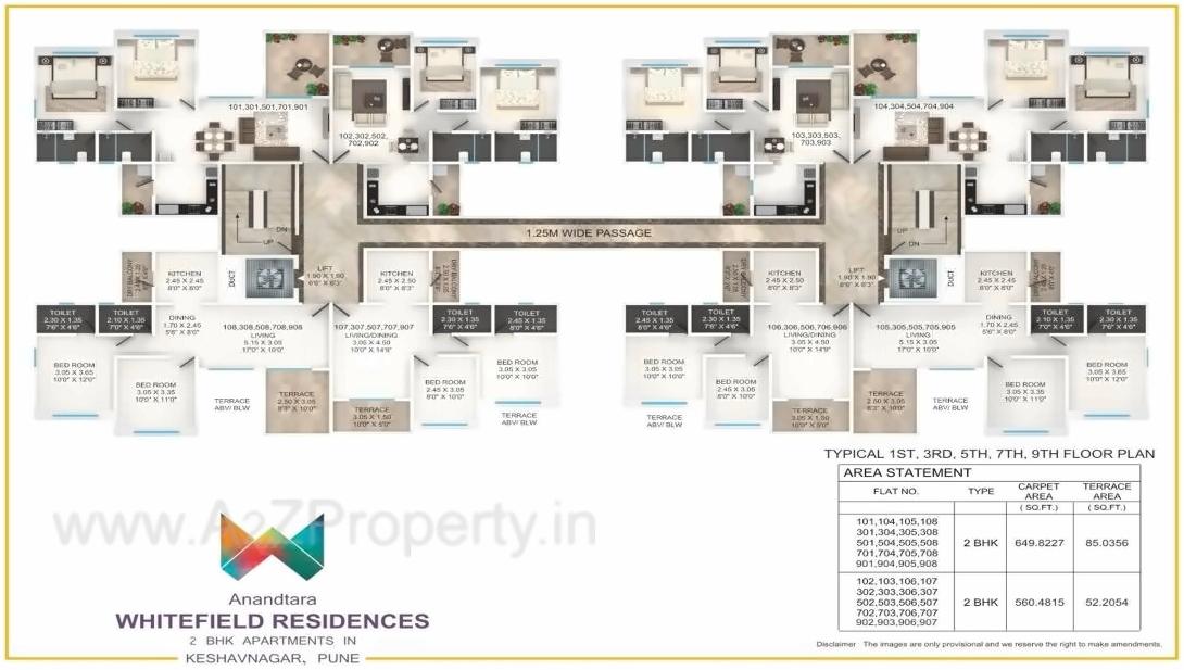 Layout of real estate project Anandtara Whitefield Residences located at Mundhawa, Pune, Maharashtra