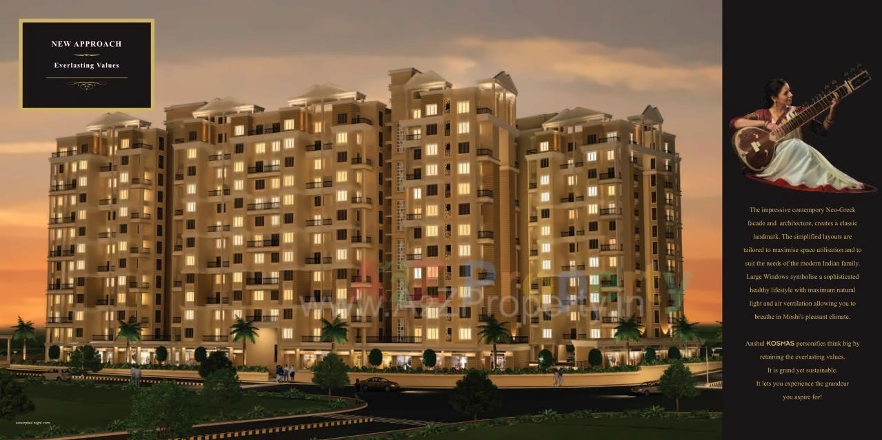 3D Elevation of real estate project Anshulkosmas C located at Dehu-road-cb, Pune, Maharashtra