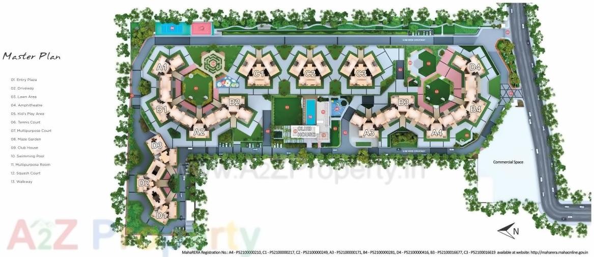 Layout of real estate project Antheia located at Pimpri-chinchawad-m-corp, Pune, Maharashtra