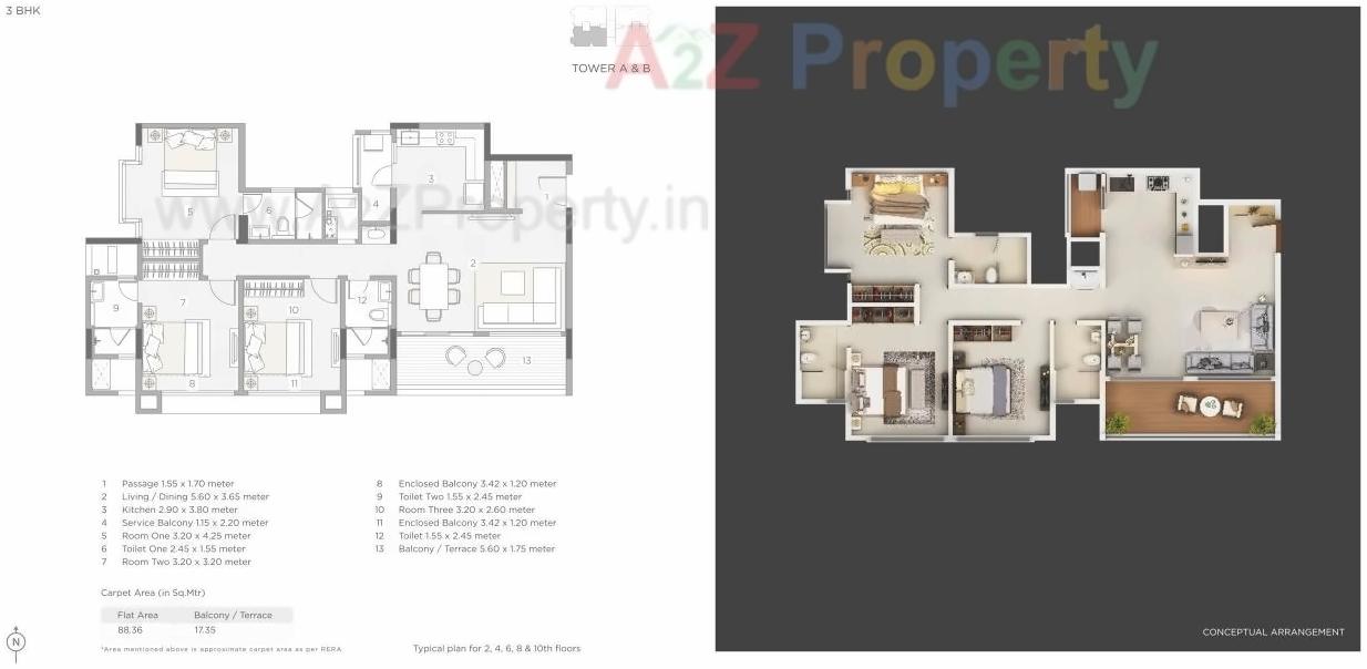 Layout of real estate project Apostrophe Next located at Wakad, Pune, Maharashtra