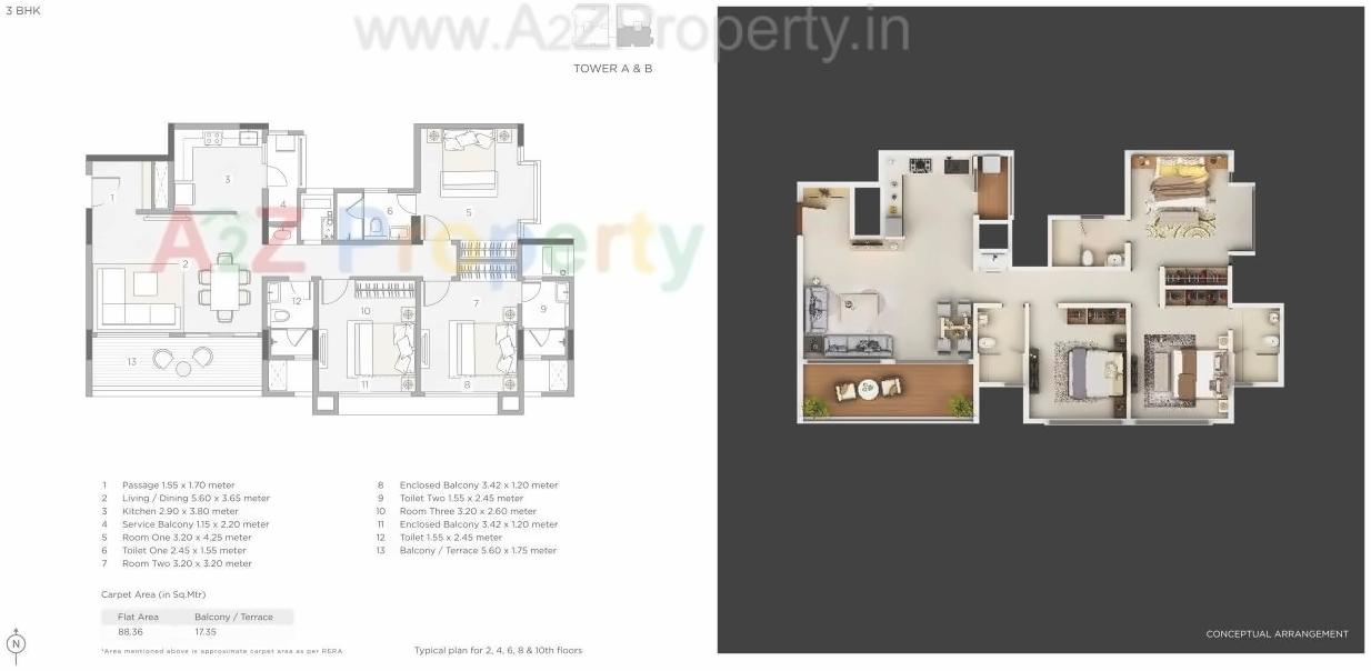 Layout of real estate project Apostrophe Next located at Wakad, Pune, Maharashtra