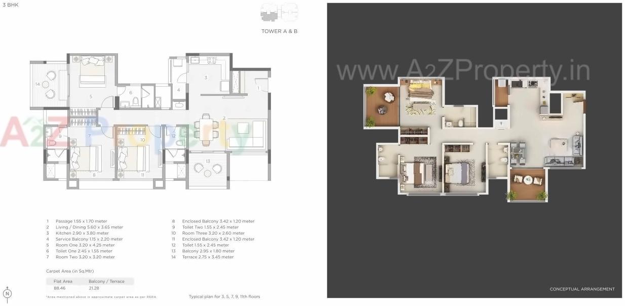 Layout of real estate project Apostrophe Next located at Wakad, Pune, Maharashtra