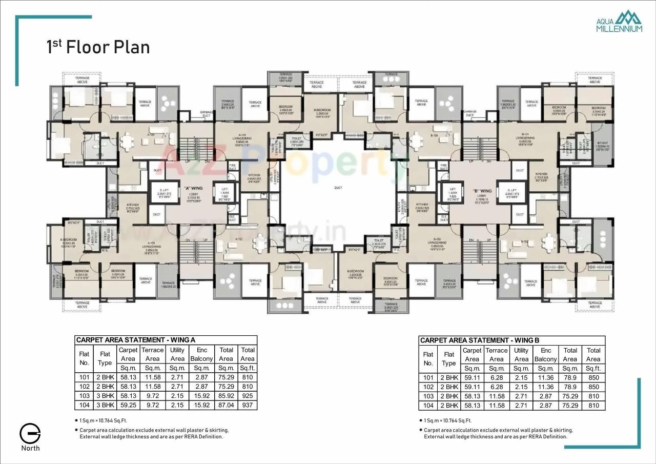 Layout of real estate project Aqua Millennium located at Pimpri-chinchawad-m-corp, Pune, Maharashtra