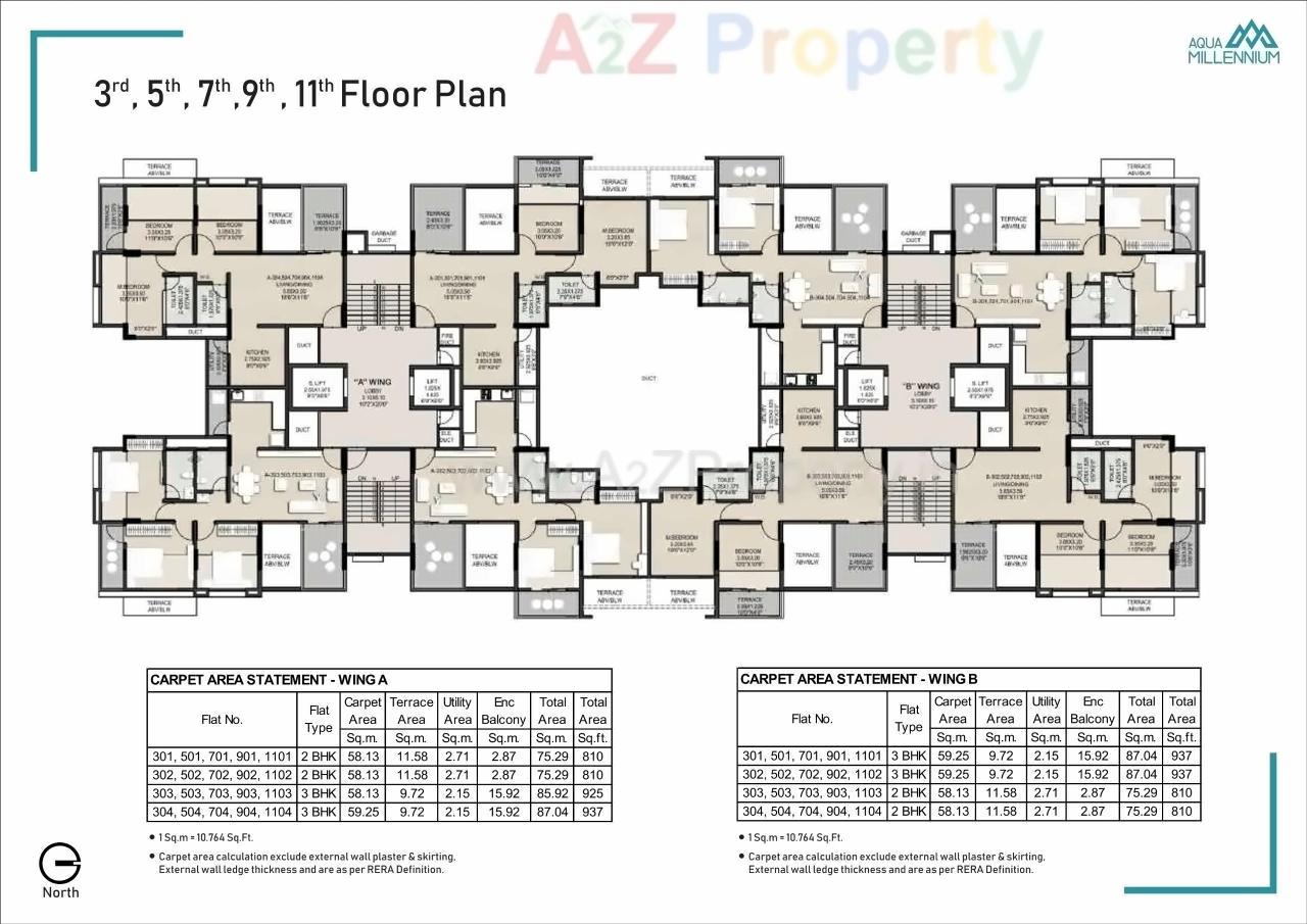 Layout of real estate project Aqua Millennium located at Pimpri-chinchawad-m-corp, Pune, Maharashtra