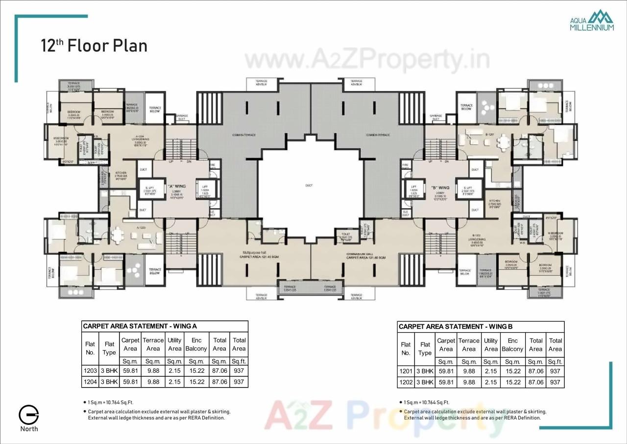 Layout of real estate project Aqua Millennium located at Pimpri-chinchawad-m-corp, Pune, Maharashtra