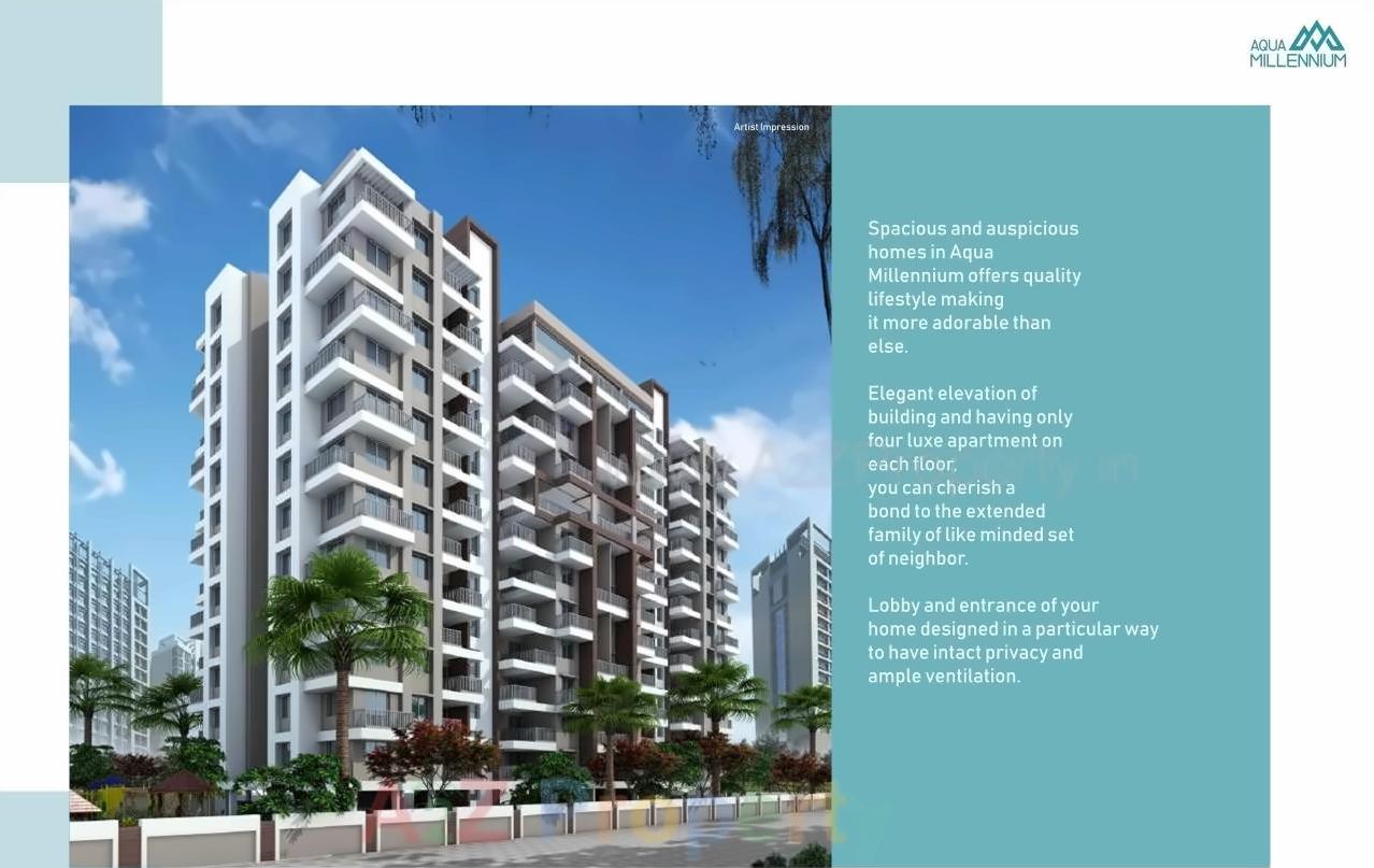 3D Elevation of real estate project Aqua Millennium located at Pimpri-chinchawad-m-corp, Pune, Maharashtra
